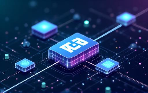 Grafik, die eine API-Verbindung zwischen verschiedenen Systemen darstellt.